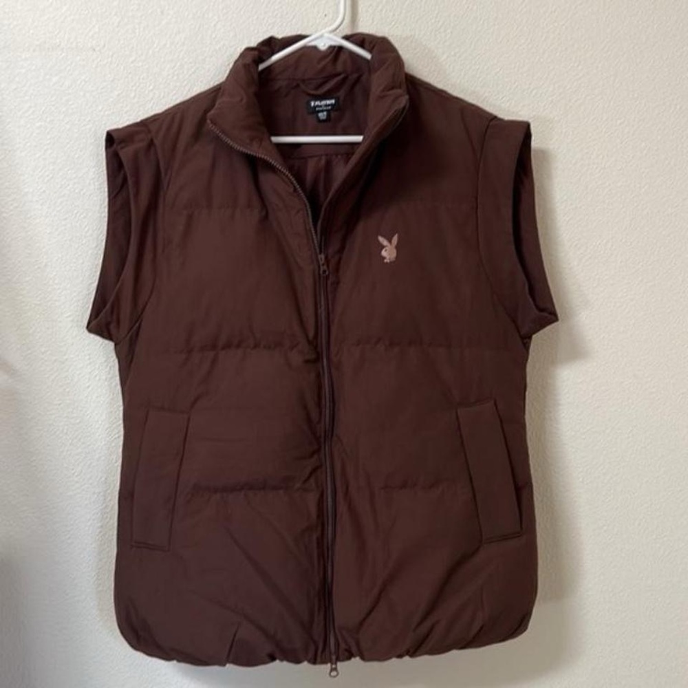 Playboy Brown Puffer Vest